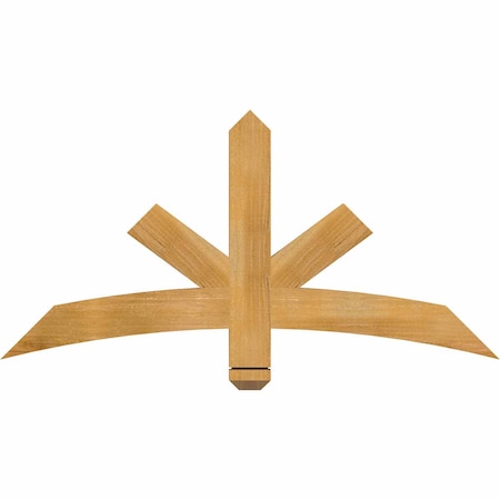 Ekena Millwork Alberta Rough Sawn Timber Gable Bracket, Western Red Cedar, 48"W x 24"H x 2"D x 4"F, 12/12 Pitch GBW048X24X0204ALB00RWR